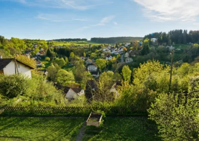 Panoramablick vom Ferienhaus Tanne und Tal Relax über grüne Schwarzwaldhügel, Wald und Tal